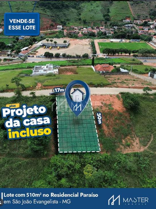 LOTE À VENDA NO RESIDENCIAL PARAISO NA CIDADE DE SÃO JOÃO EVAN...