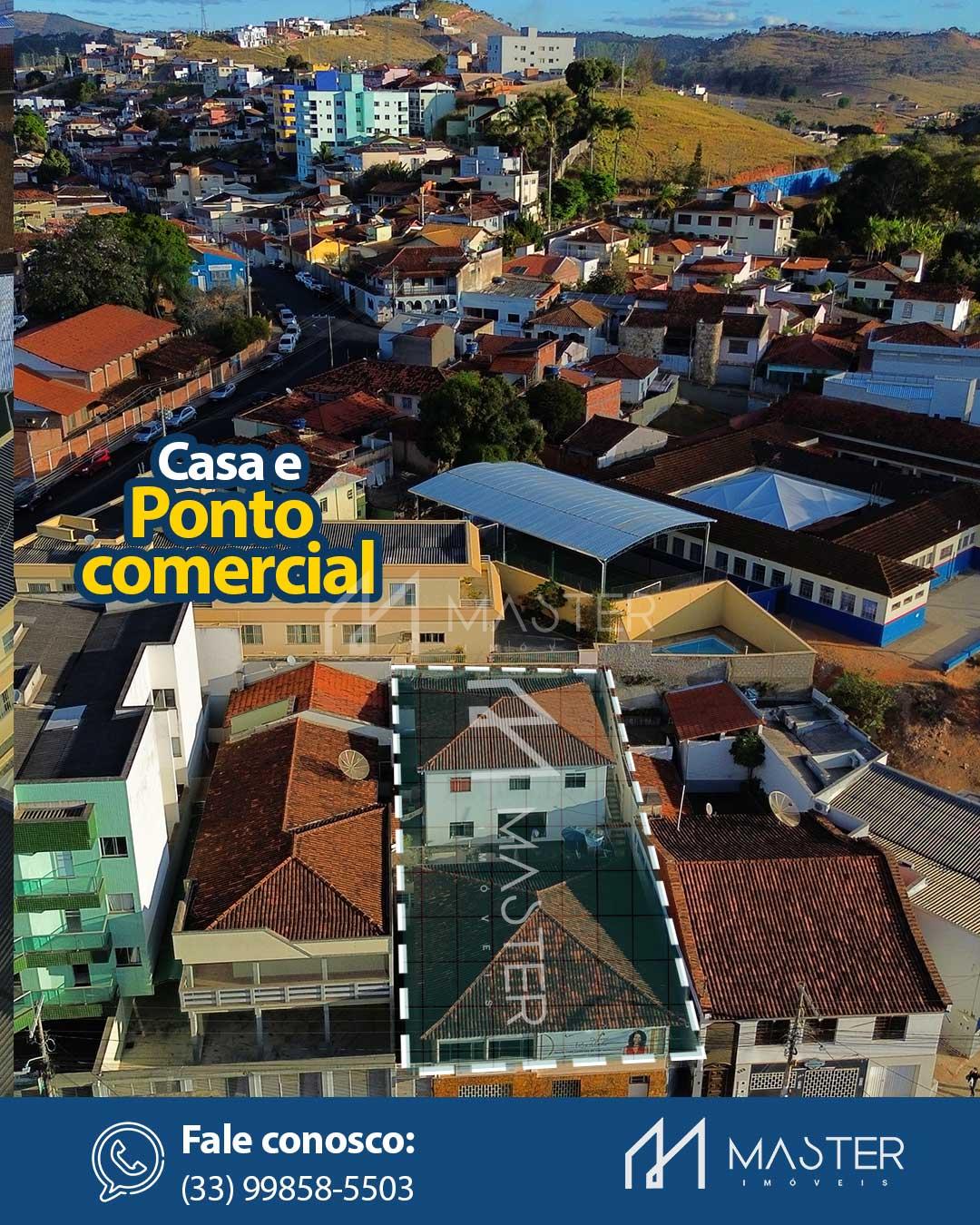 CASA COM PONTO COMERCIAL À VENDA NA CIDADE DEGUANHÃES - MG