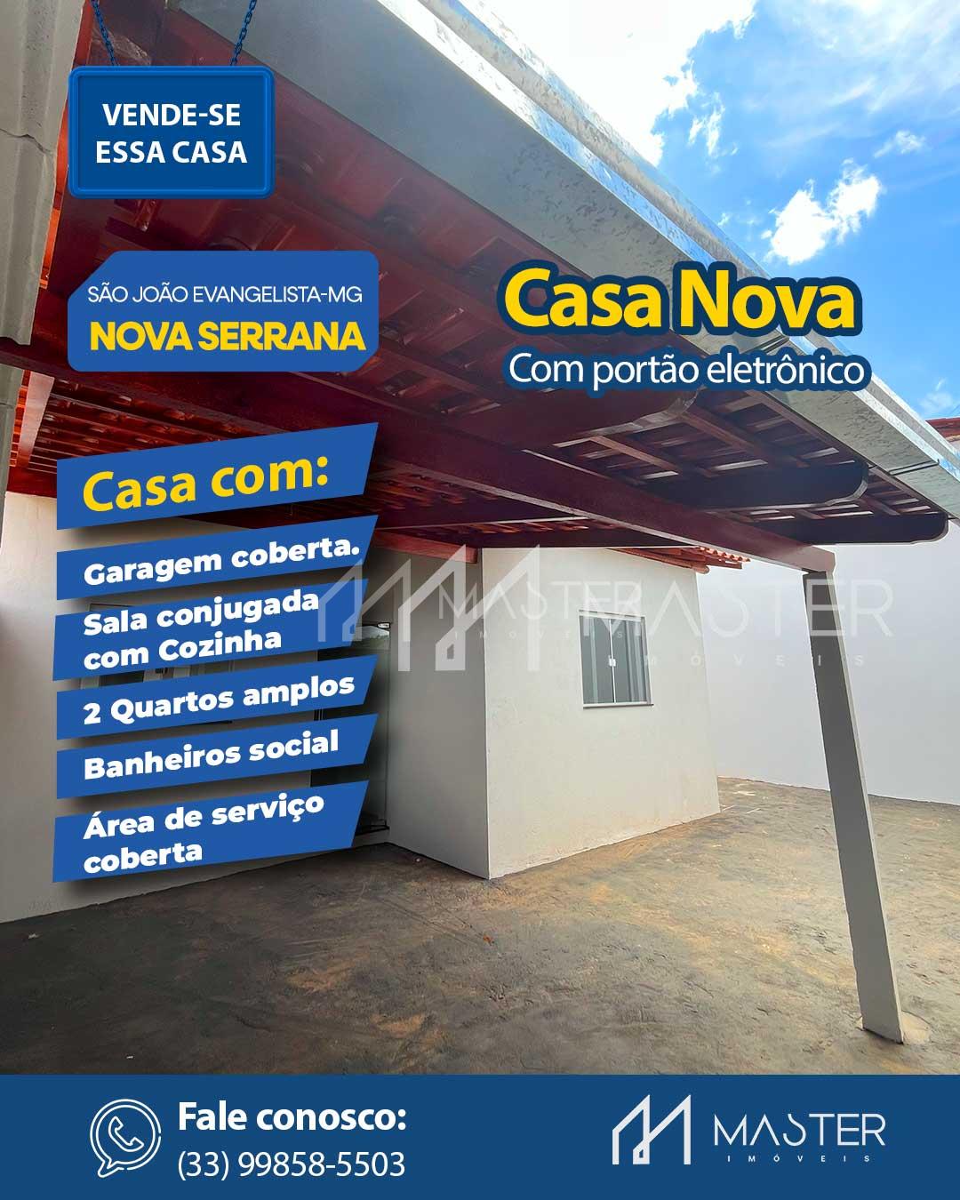 CASAS À VENDA NO BAIRRO NOVA SERRANA NA CIDADE DE SÃO JOÃO EVA...