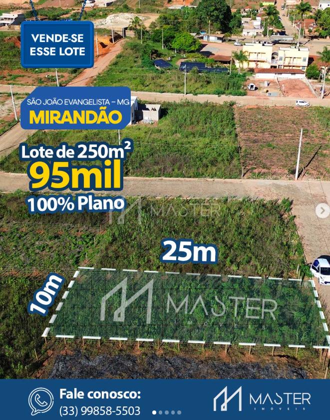 LOTE À VENDA NA CIDADE DE SÃO JOÃO EVANGELISTA-MG NO RESIDENCI...