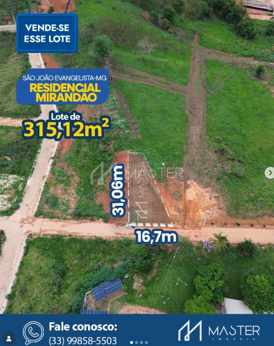 LOTE À VENDA NO RESIDENCIAL MIRANDÃO EM SÃO JOÃO EVANGELISTA  ...