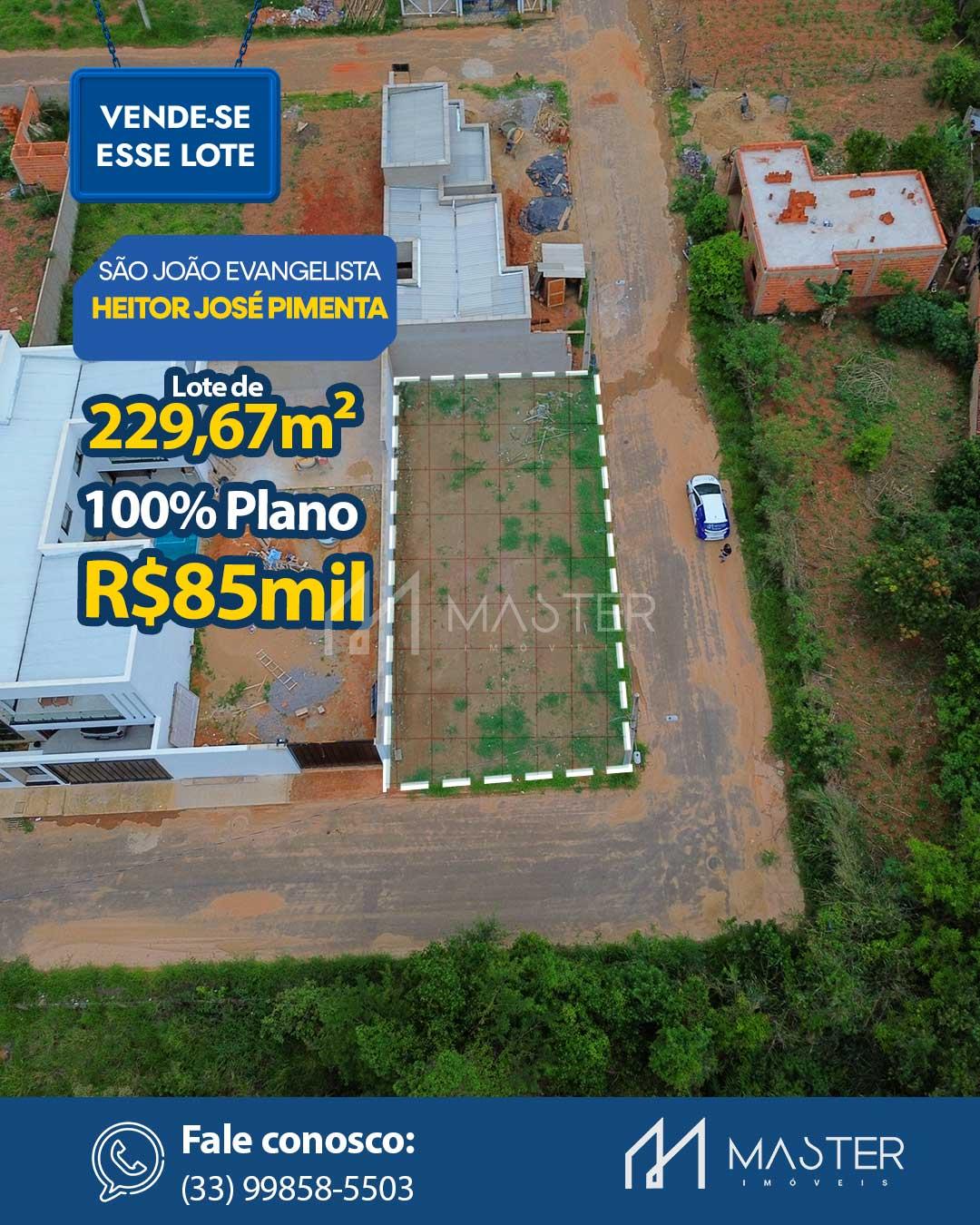 Lote à venda, HEITOR PIMENTA 1, SAO JOAO EVANGELISTA - MG