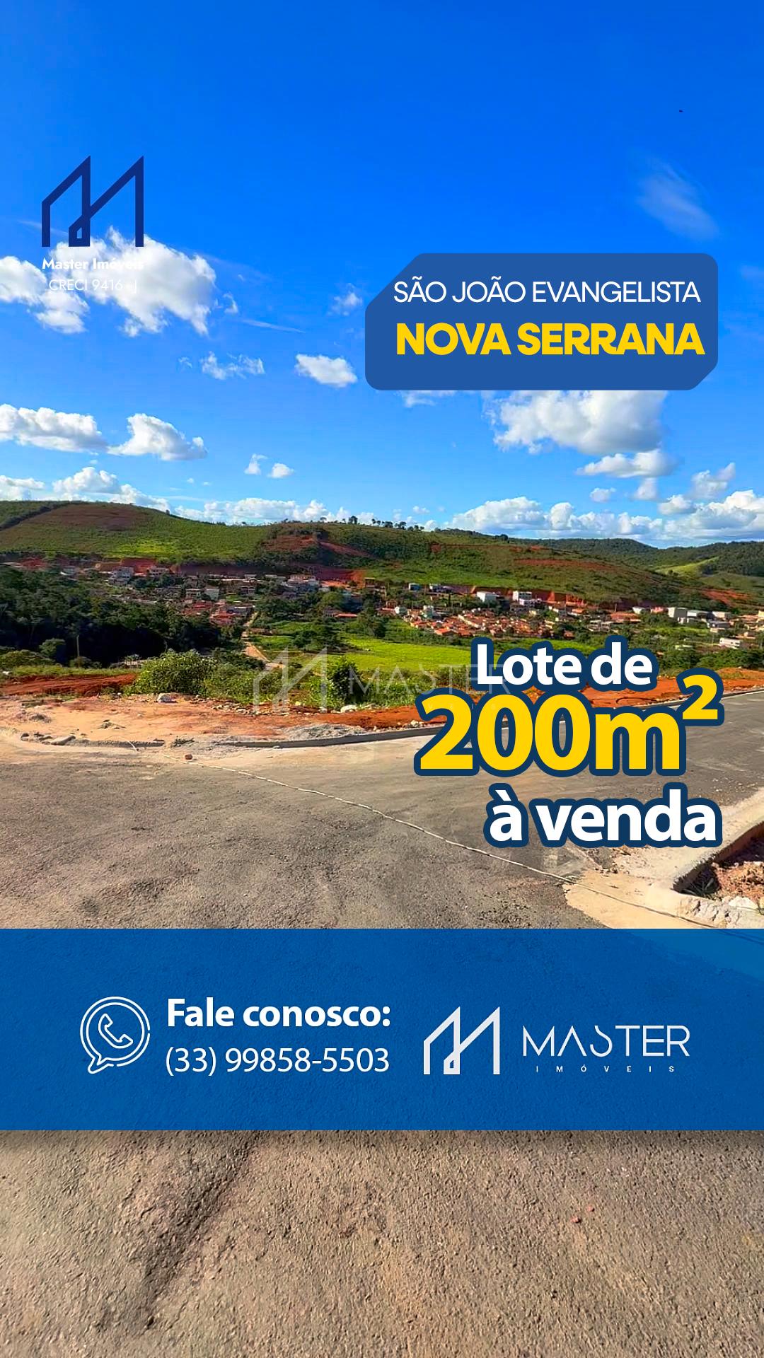 Lote ? venda, NOVA SERRANA, SAO JOAO EVANGELISTA - MG
