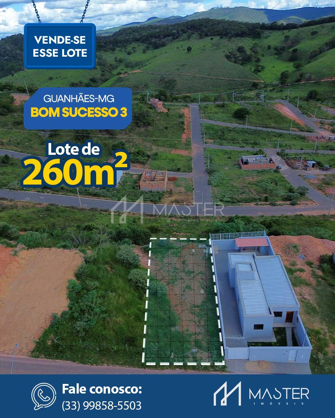 Lote à venda, BOM SUCESSO 3, GUANHAES - MG