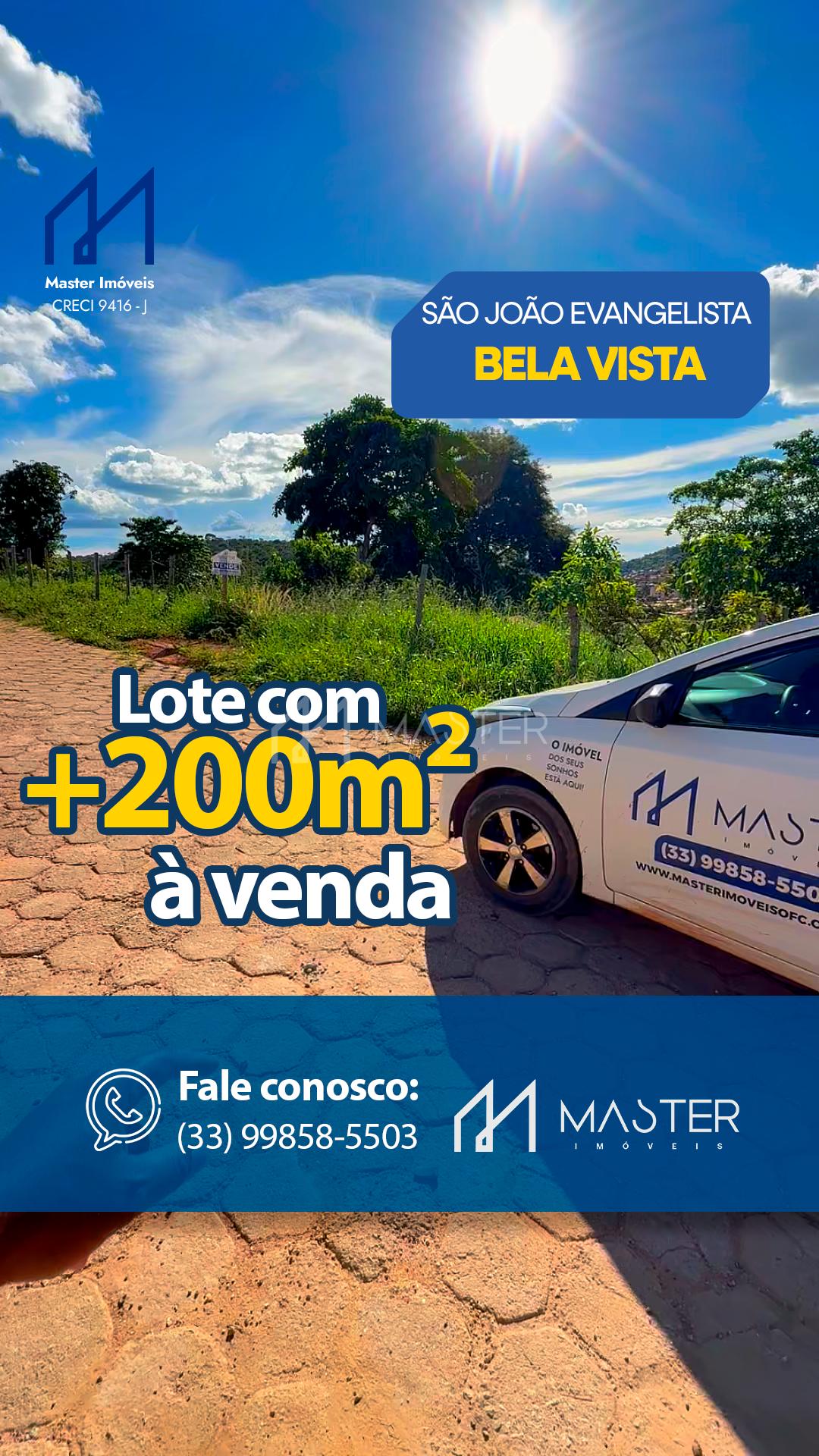 Lote à venda, BELA VISTA, SAO JOAO EVANGELISTA - MG