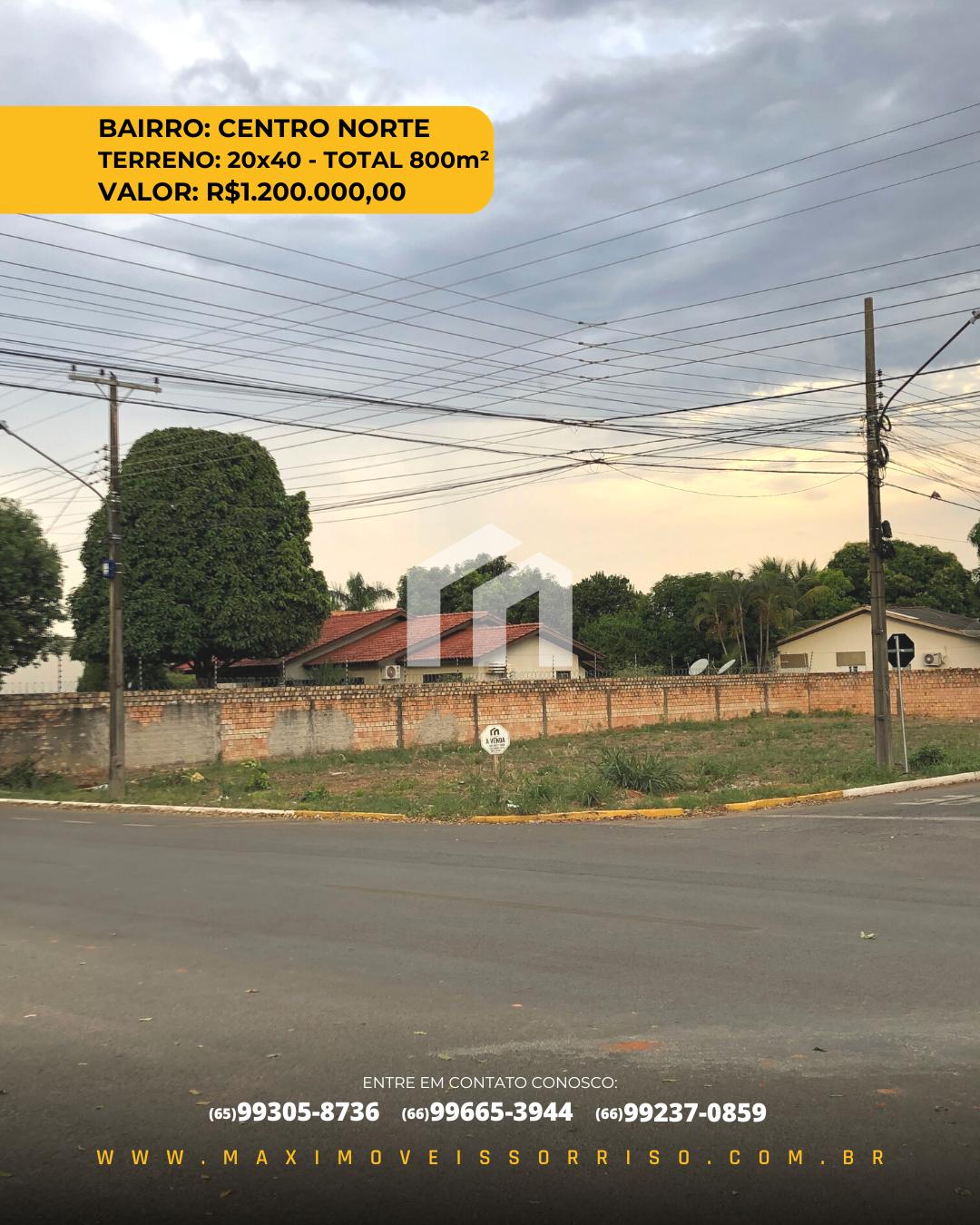 Terreno em uma ótima localização na cidade de Sorriso-MT - CENTRO NORTE   