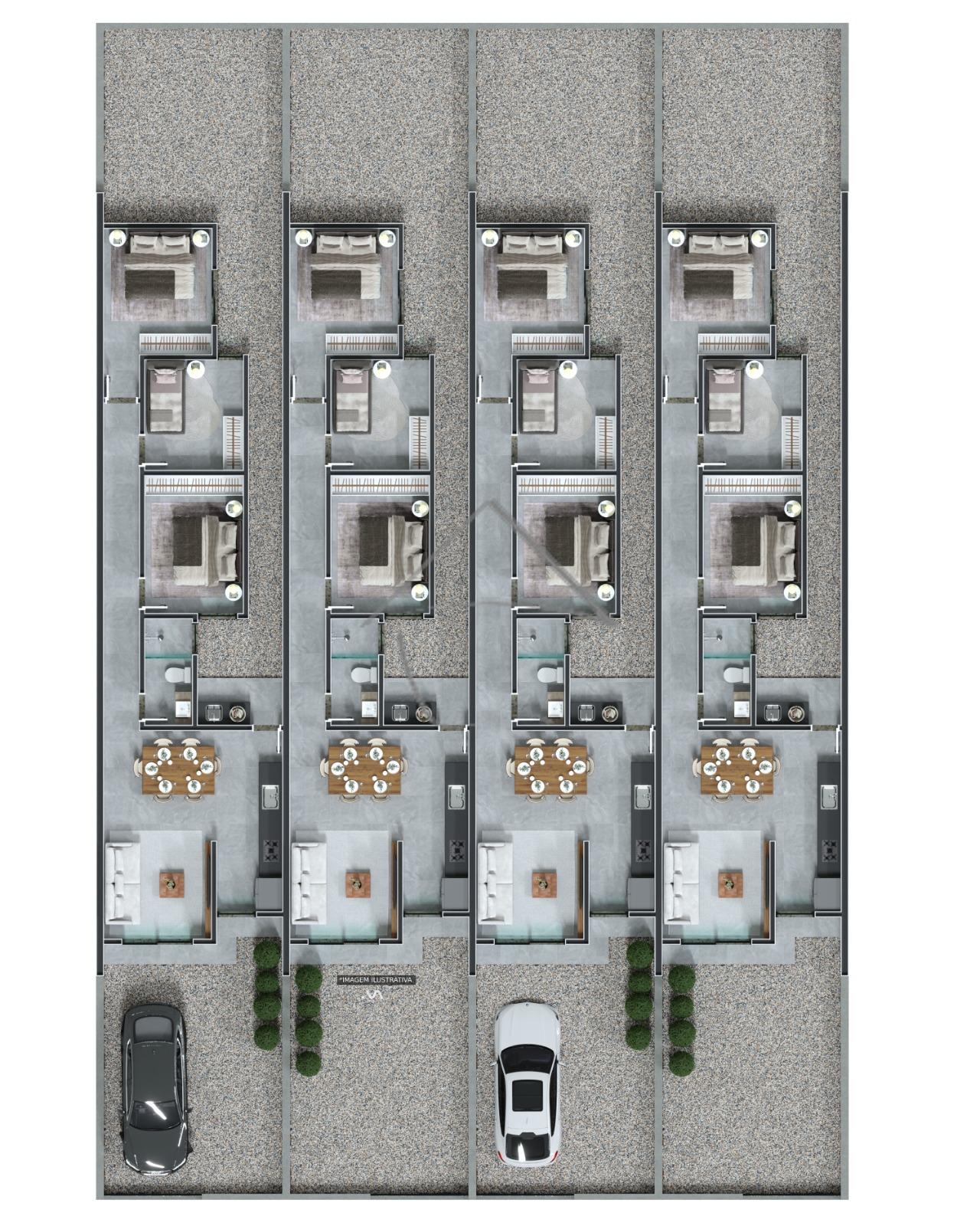 Geminado 03 dorm - 70m  , Rio Branco, GUARAMIRIM - SC