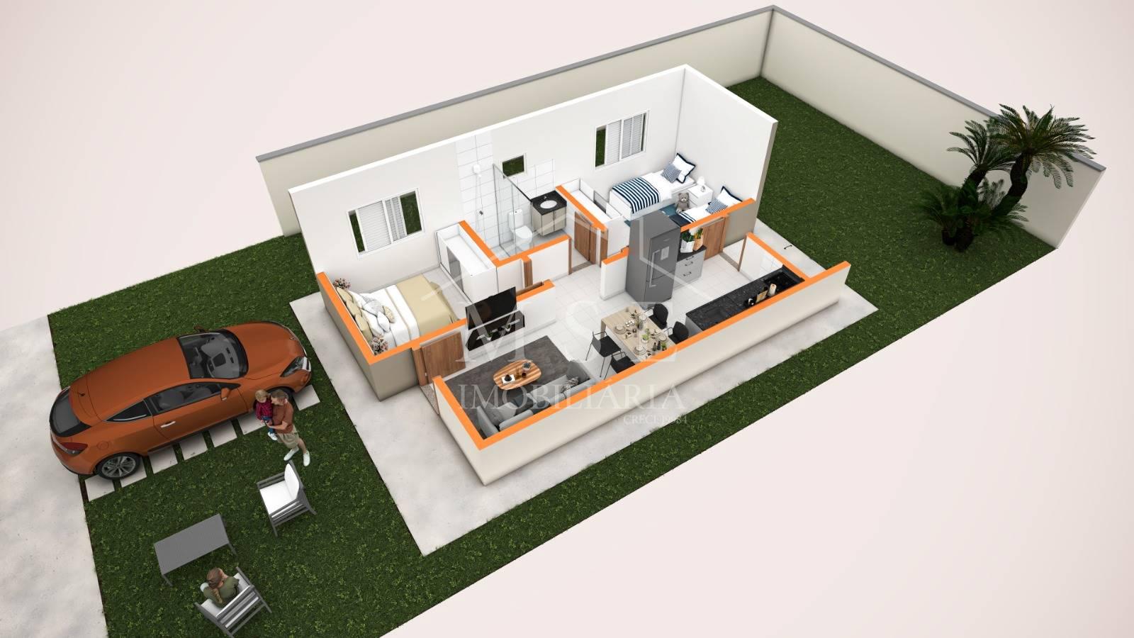 Casa à venda com dois quartos, localizada no CIDADE NOVA, SINO...