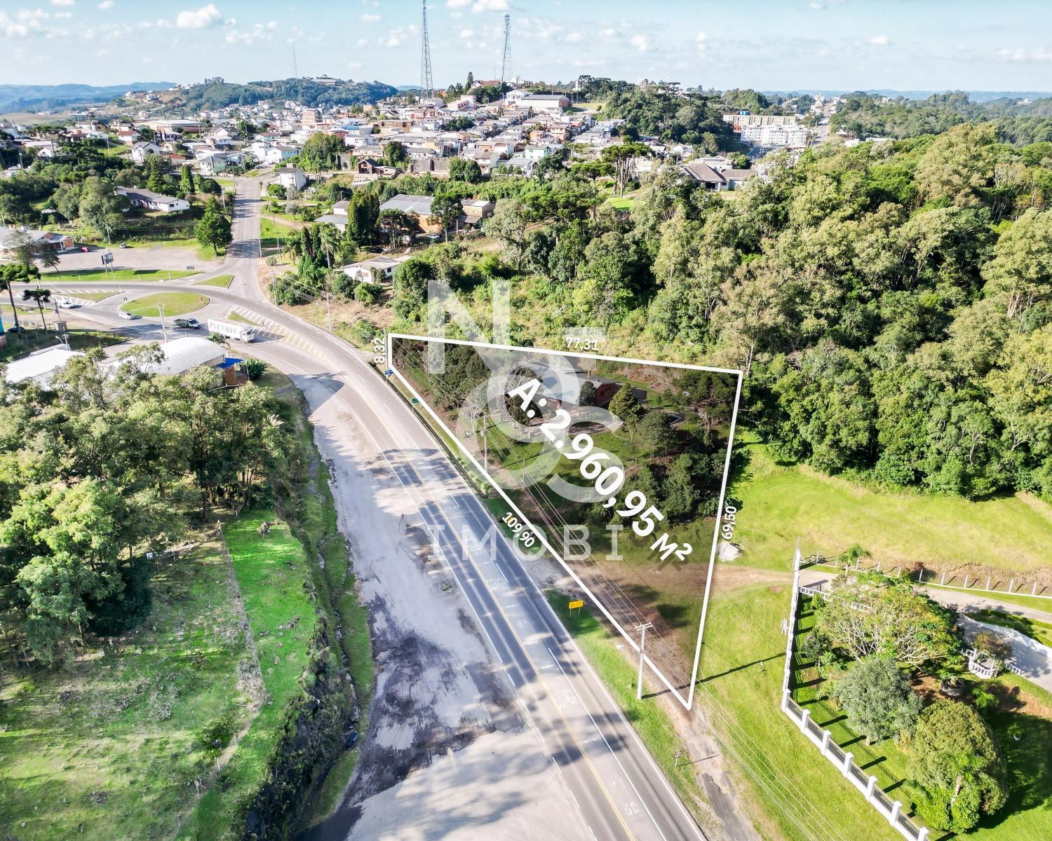 TERRENO NA RS 122 FRENTE À FANTE BEBIDAS EM FLORES DA CUNHA