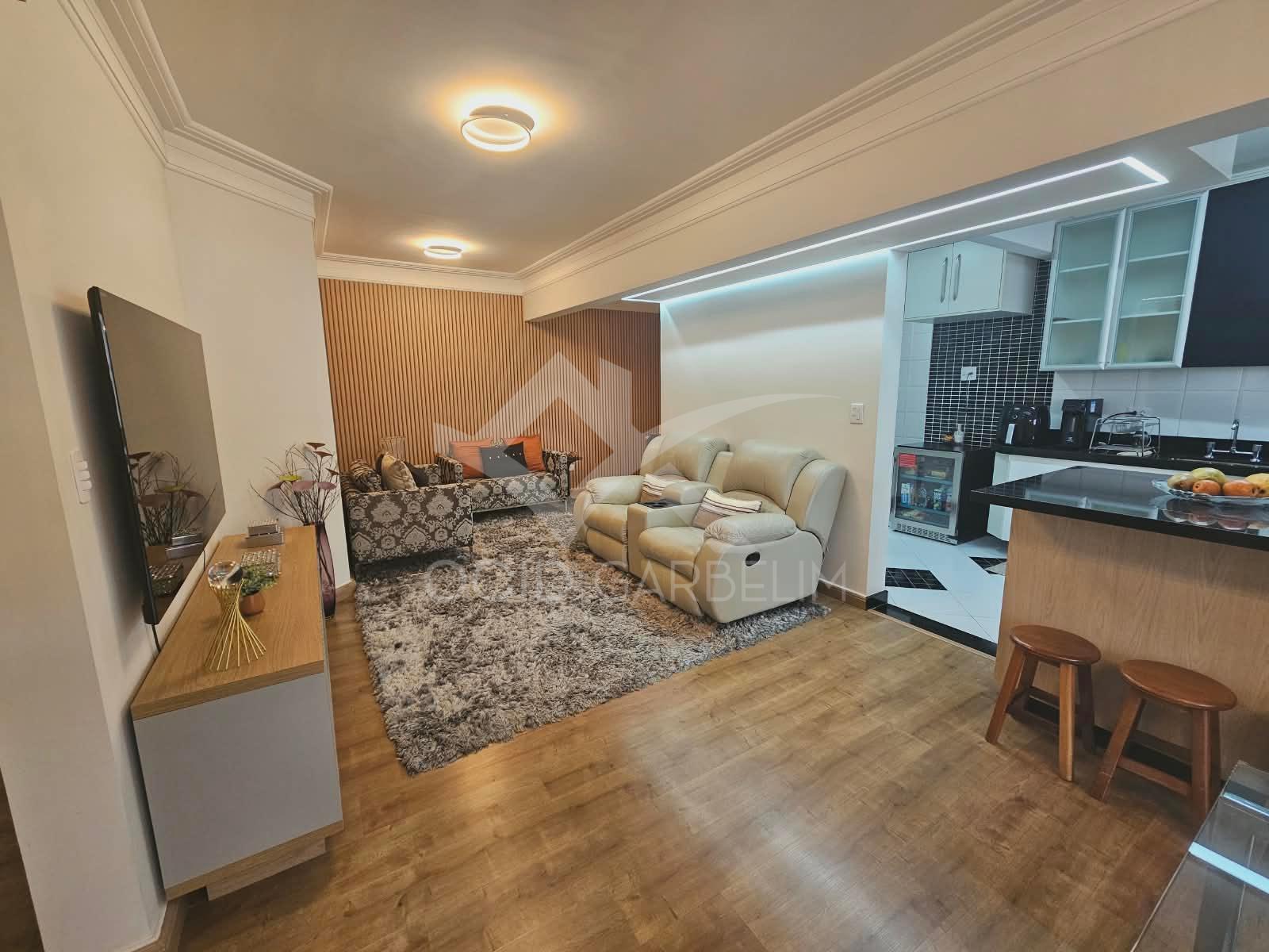 Apartamento com 3 dormitórios 1 suíte  varanda com churrasqueira.