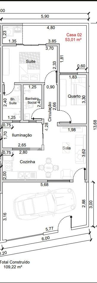 CASA A VENDA JARDIM DIAMANTINA 2 QUARTOS SENDO UM DELES SUÍTE