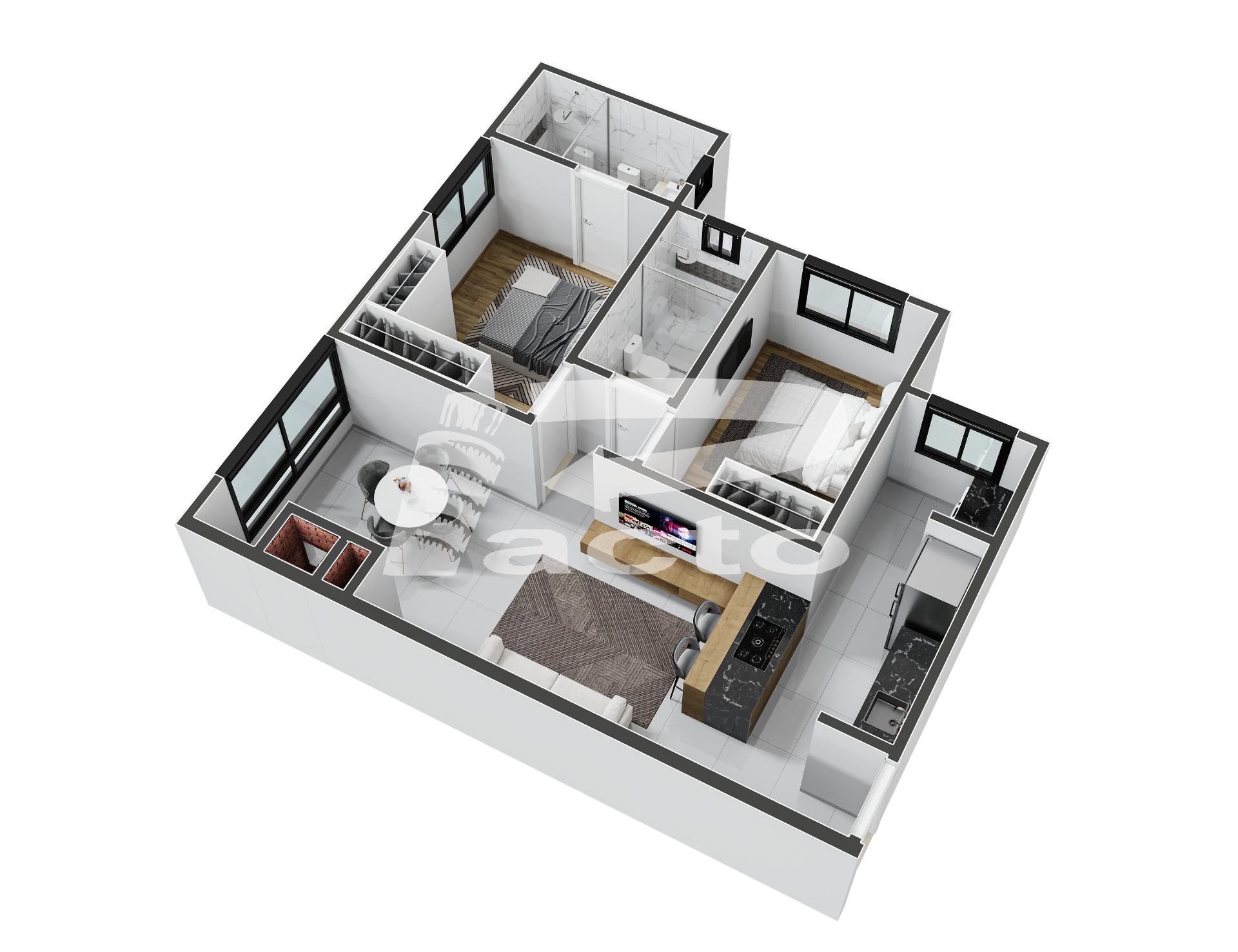 APARTAMENTO 01 QUARTO E 01 SUITE