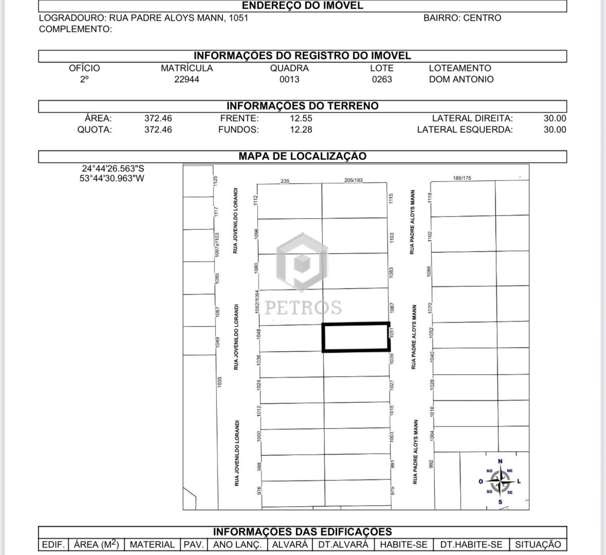 Terreno  venda no Centro de Toledo.