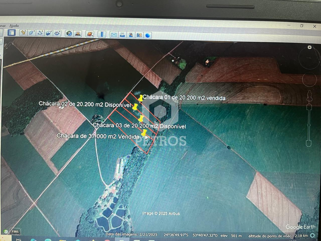 CHACARA A VENDA COM MATRICULA INDIVIDUAL DE 20MT