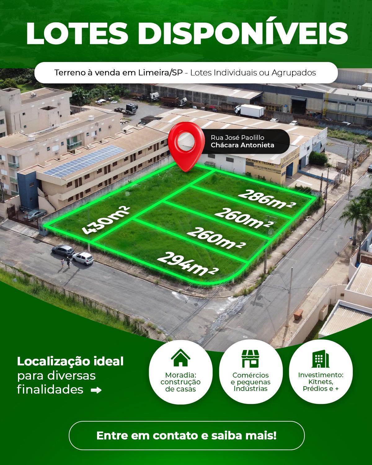 Terreno Comercial à venda, Chácara Antonieta, LIMEIRA - SP