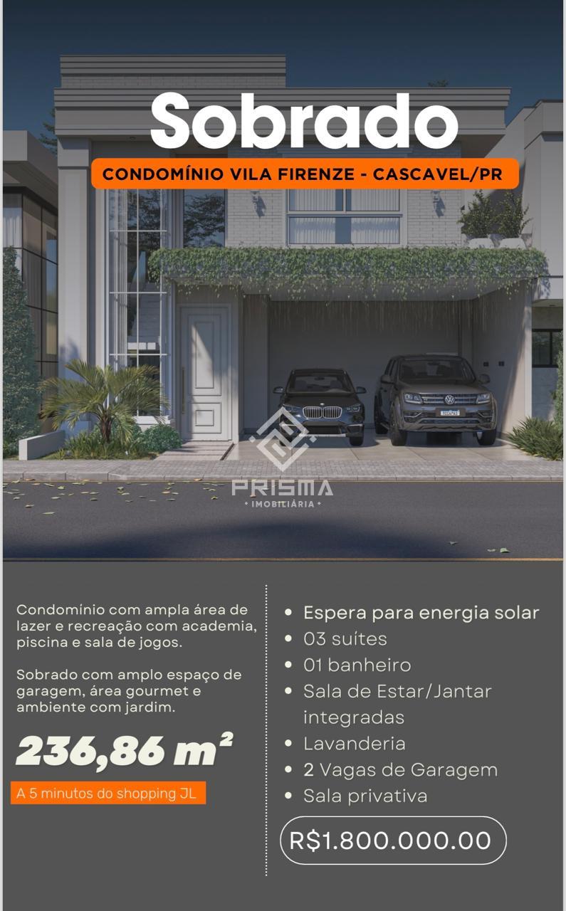 Sobrado à venda, CANCELLI, CASCAVEL - PR