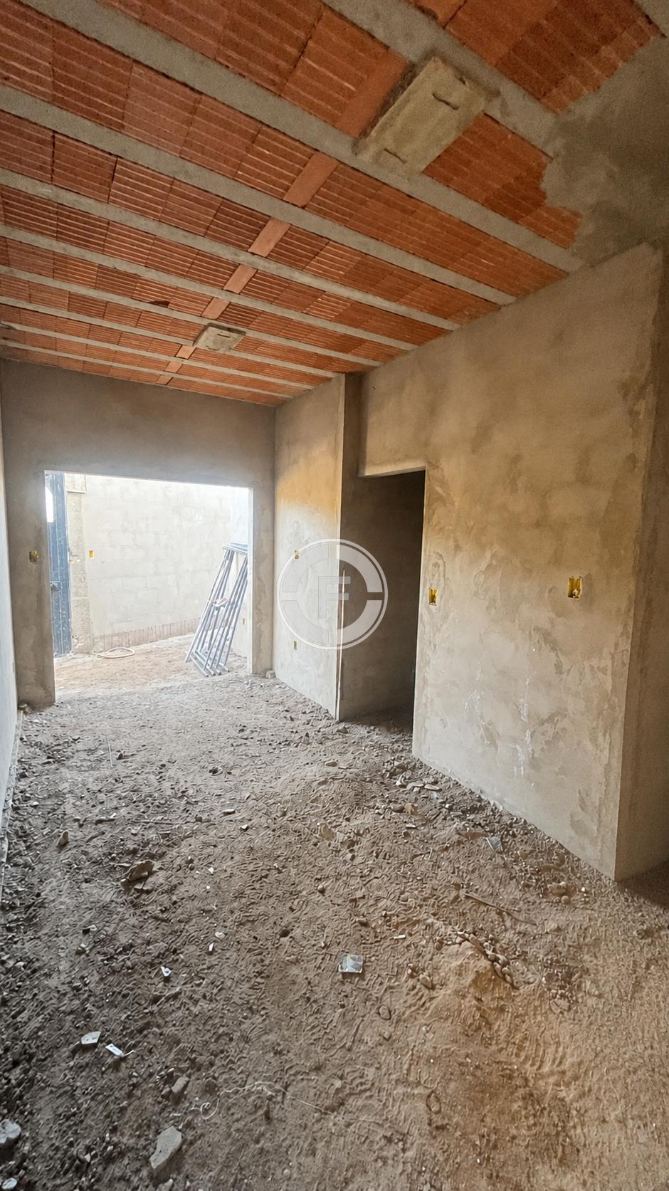 Casa com dois quartos no Azul Ville, em construção