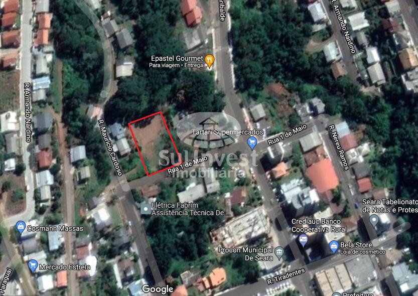 Terreno localizado no Centro de Seara SC, com 25m de frente e ...