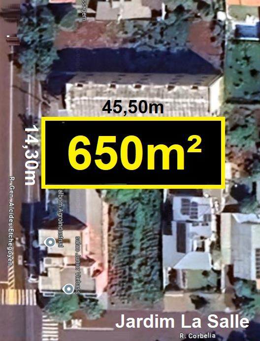 Terreno de 650,65m  em Ótima Localização no Jardim La Salle