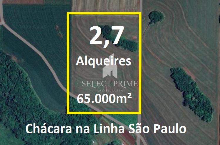 Chácara de 2,7 Alqueires  65.000m   na Linha São Paulo Área me...
