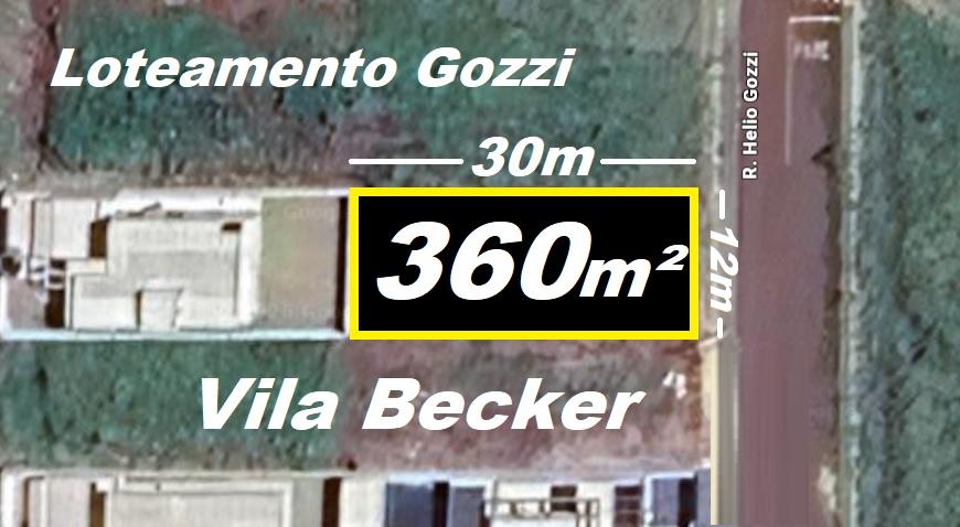 Terreno de 360m² no Loteamento Gozzi na Vila Becker com parcel...