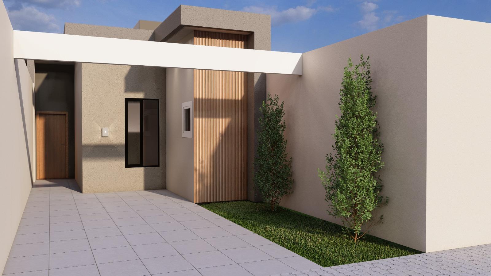 Casa com Suíte 1 Quarto 2 vagas Churrasqueira Sobra de Terreno...