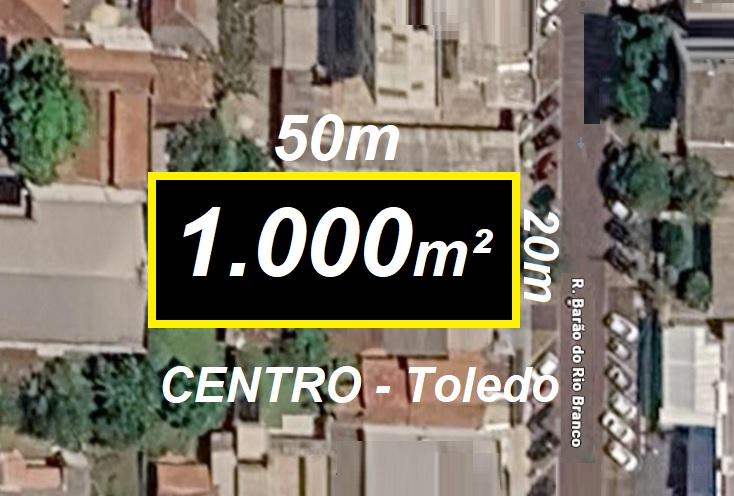 Terreno a venda na Rua Barão do Rio Branco no Centro de Toledo
