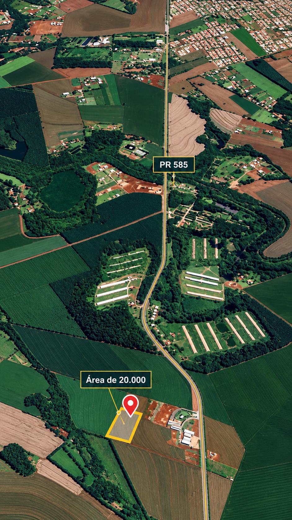 ?REA ? VENDA  20.000 M?  REGI?O DA PR-585  TOLEDOPR