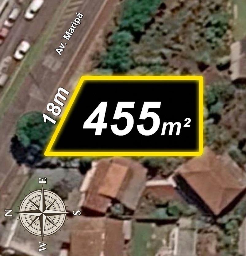 Terreno de 455,80m² na Avenida Maripá - Vila Operária - Toledo