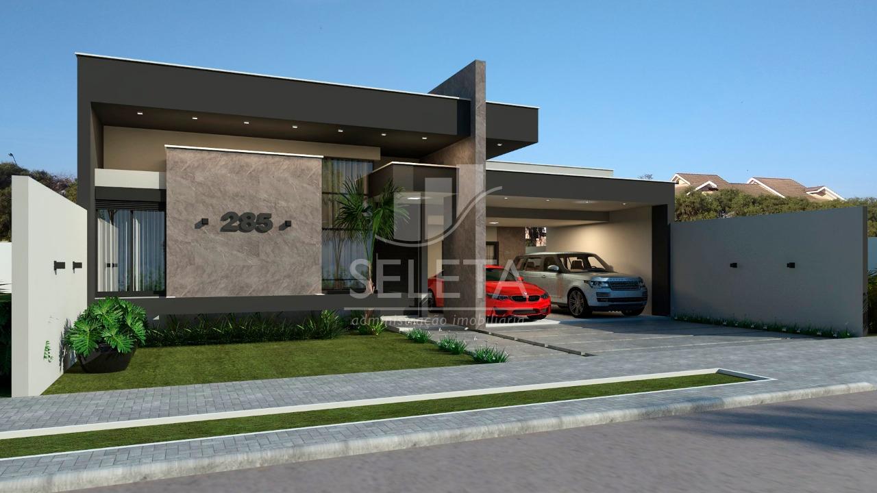 BELÍSSIMA CASA TÉRREA EM ALTO PADRÃO COM ARQUITETURA CONTEMPRÂNEA