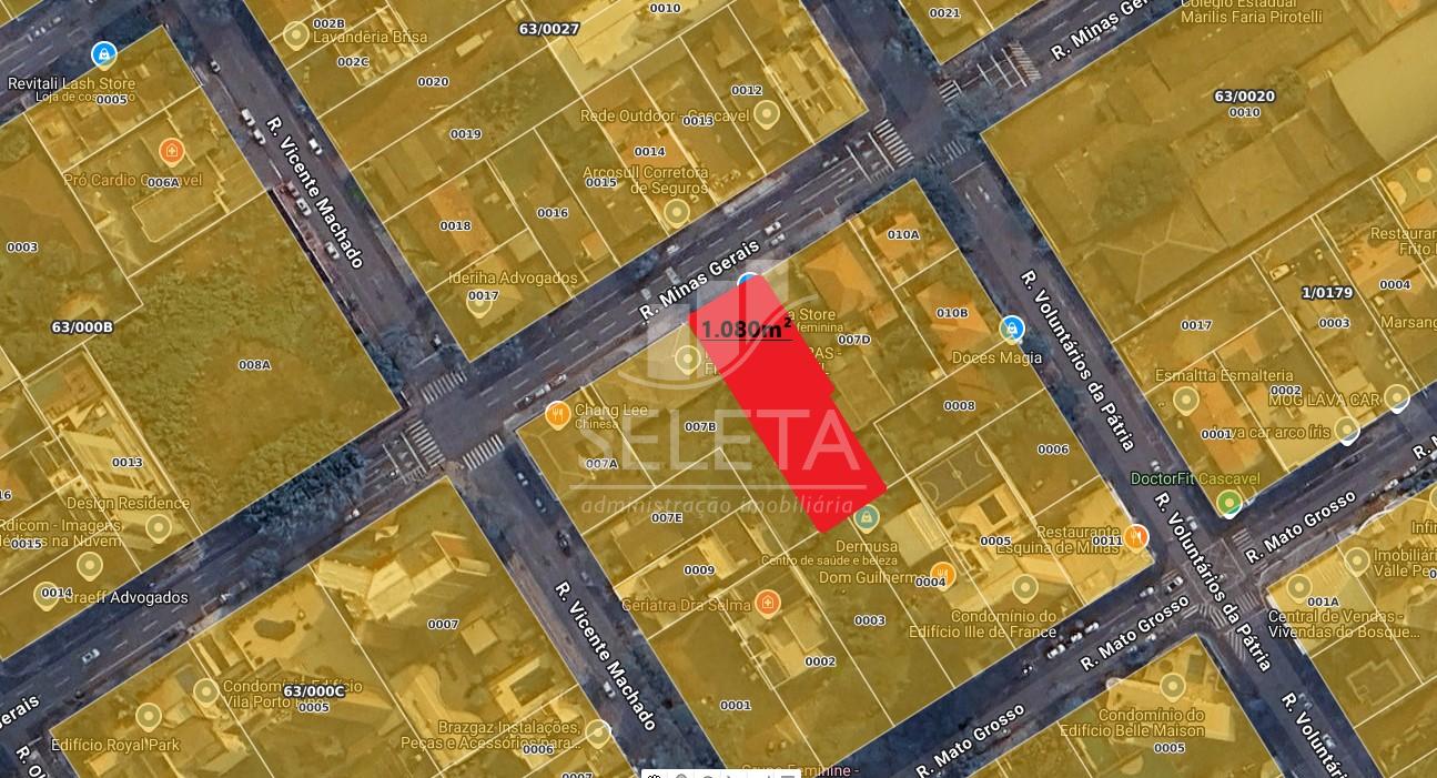 Vende-se terreno comercial no Centro de Cascavel