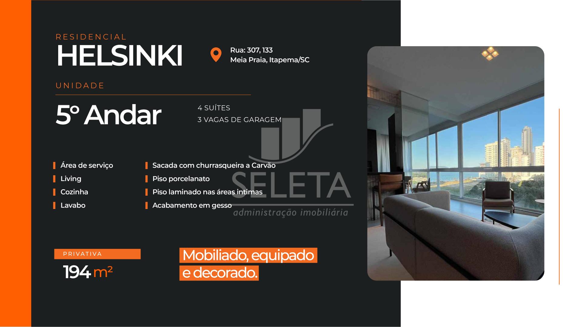 Apartamento à venda, Meia Praia, ITAPEMA - SC - 194m  priv. - ...