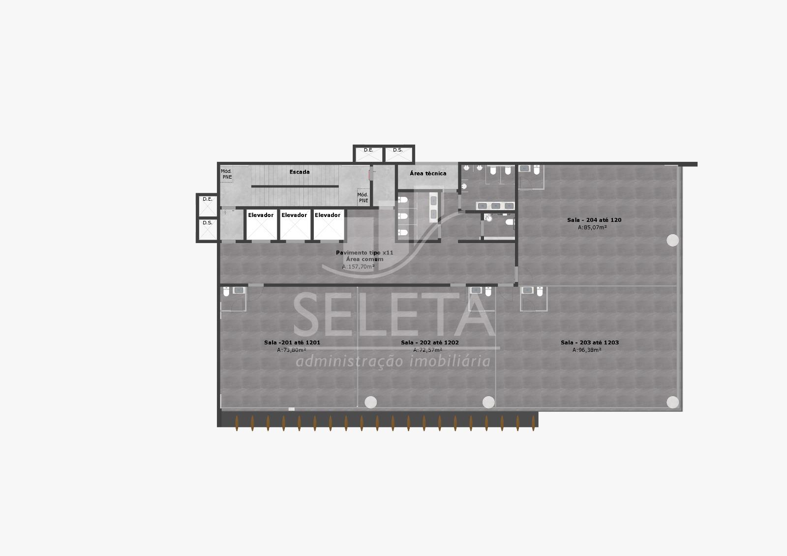 Salas Comerciais à venda, personalizáveis  Centro, 415,90m2 e ...