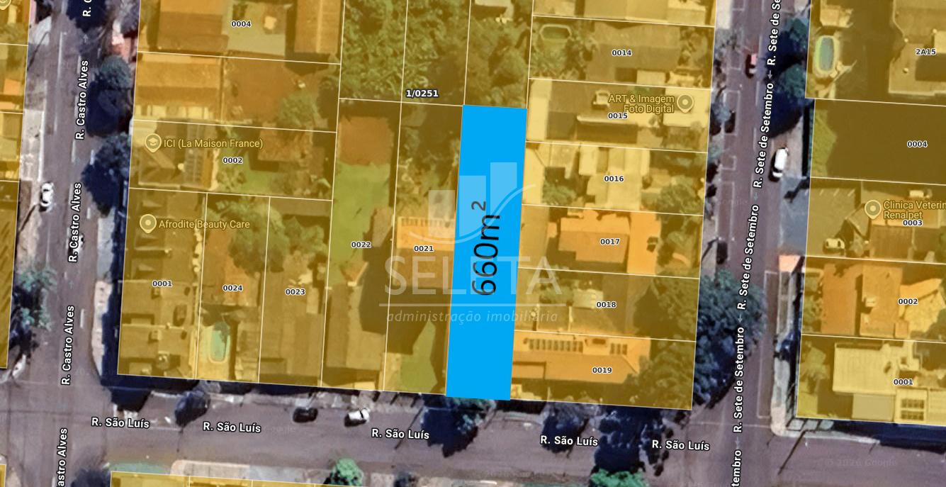 Terreno para venda no centro de Cascavel.