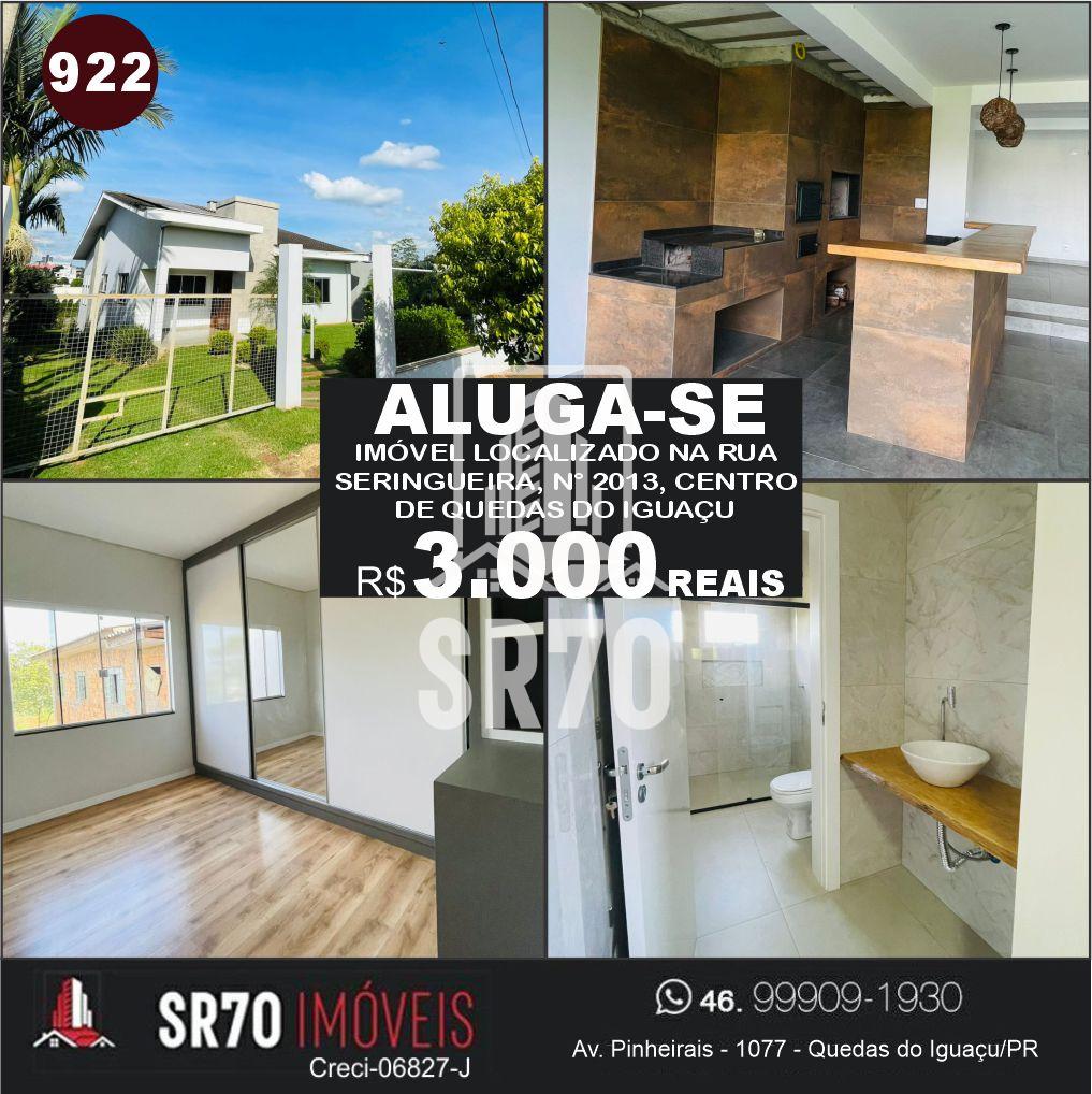 Casa com 3 dormitrios para locao, CENTRO, QUEDAS DO IGUACU - PR