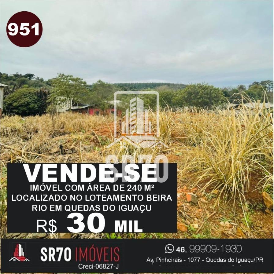Lote  venda, BEIRA RIO, QUEDAS DO IGUACU - PR