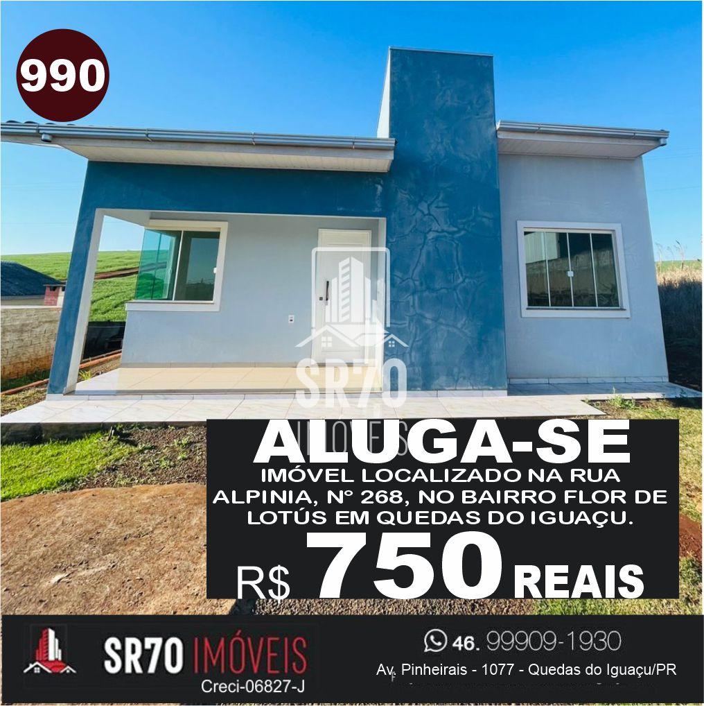 Imvel novo de alvenaria, contendo um quarto, uma sute, banheiro, sala e cozinha conjulgada. Locali