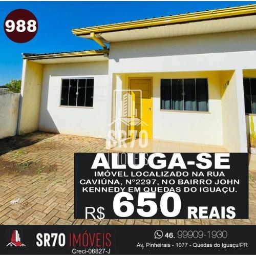 Aluga-se kitnet no bairro John Kennedy em Quedas do Iguau.