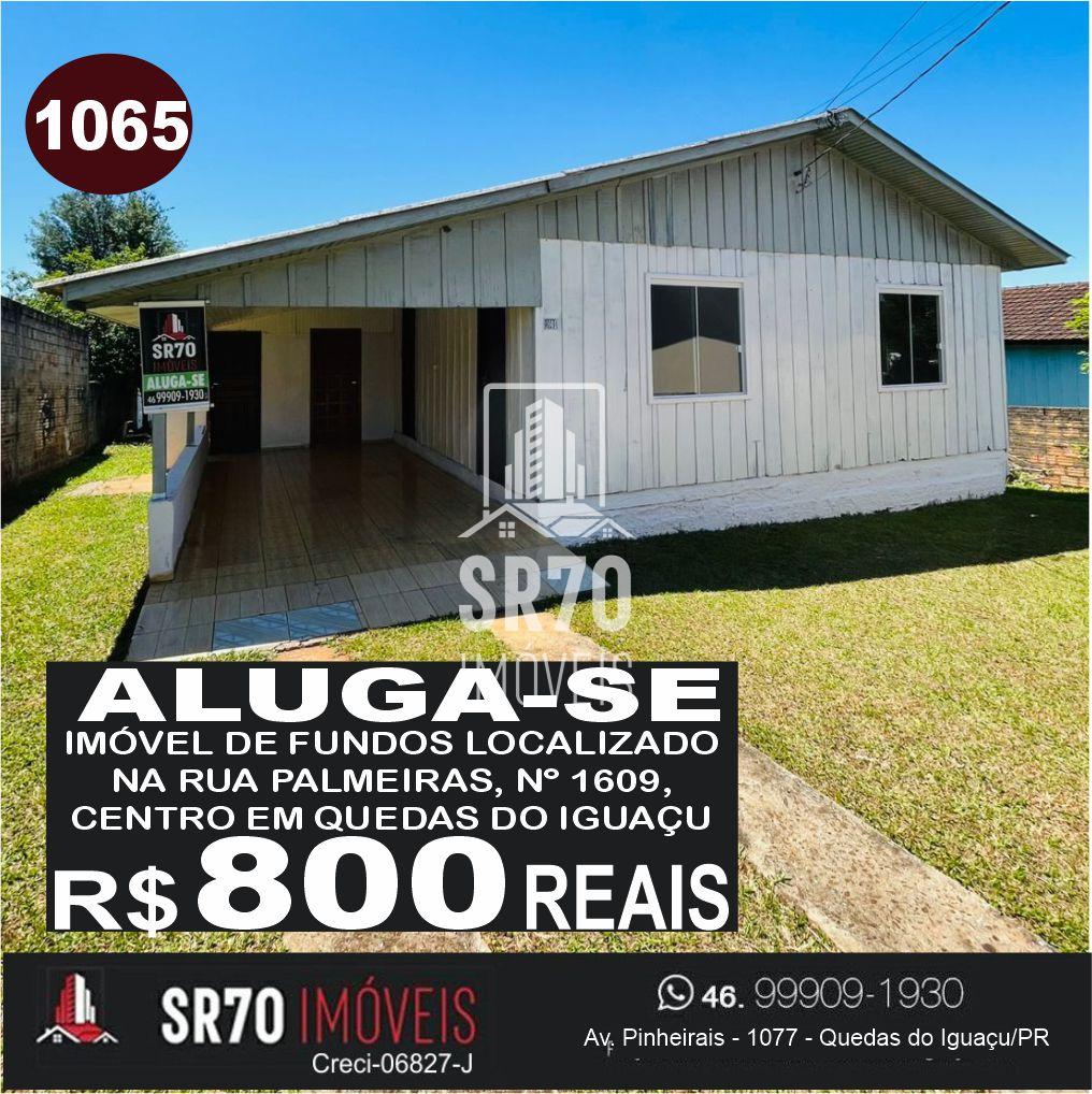 Aluga-se casa com 2 dormitrios para locao, CENTRO, QUEDAS DO IGUACU - PR