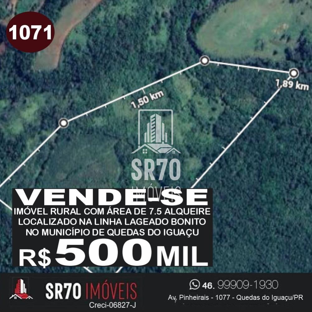 Chcara  venda, LINHA LAGEADO BONITO, QUEDAS DO IGUACU - PR