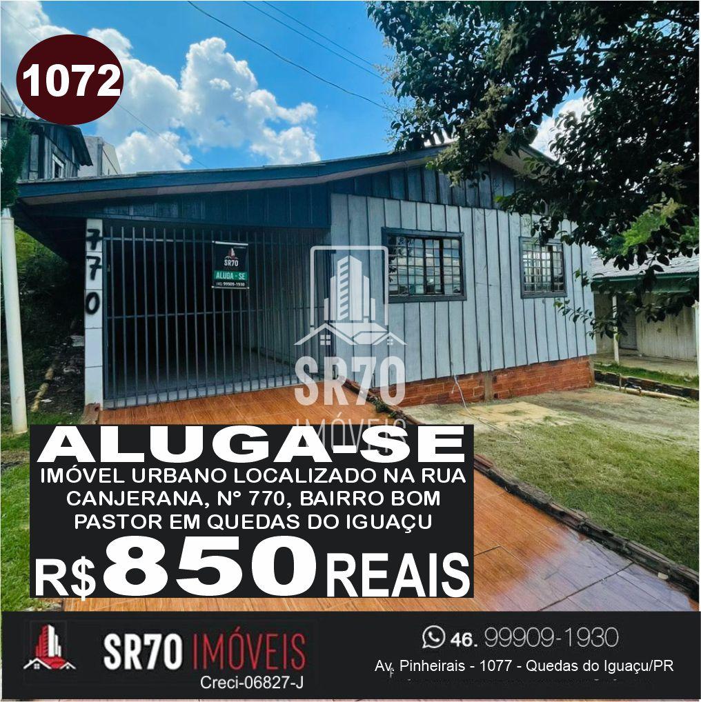 Aluga-se imvel misto localizado no bairro Bom Pastor em Quedas do Iguau.