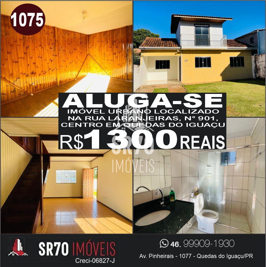 ALUGA-SE IMVEL COM TRS QUARTOS, NO CENTRO, QUEDAS DO IGUACU - PR.