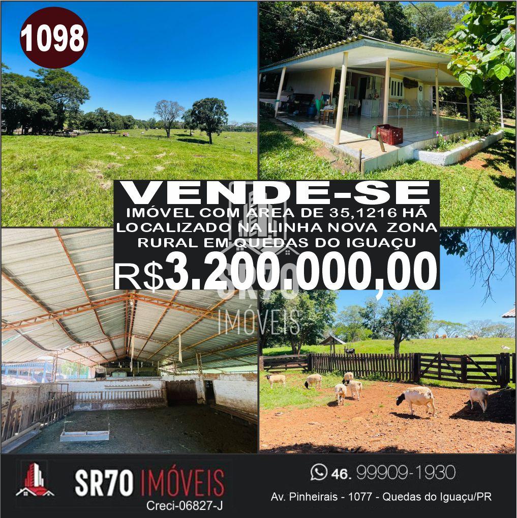 Vende-se propriedade rural completa com 35,12 hectares em Quedas do Igua�u PR.