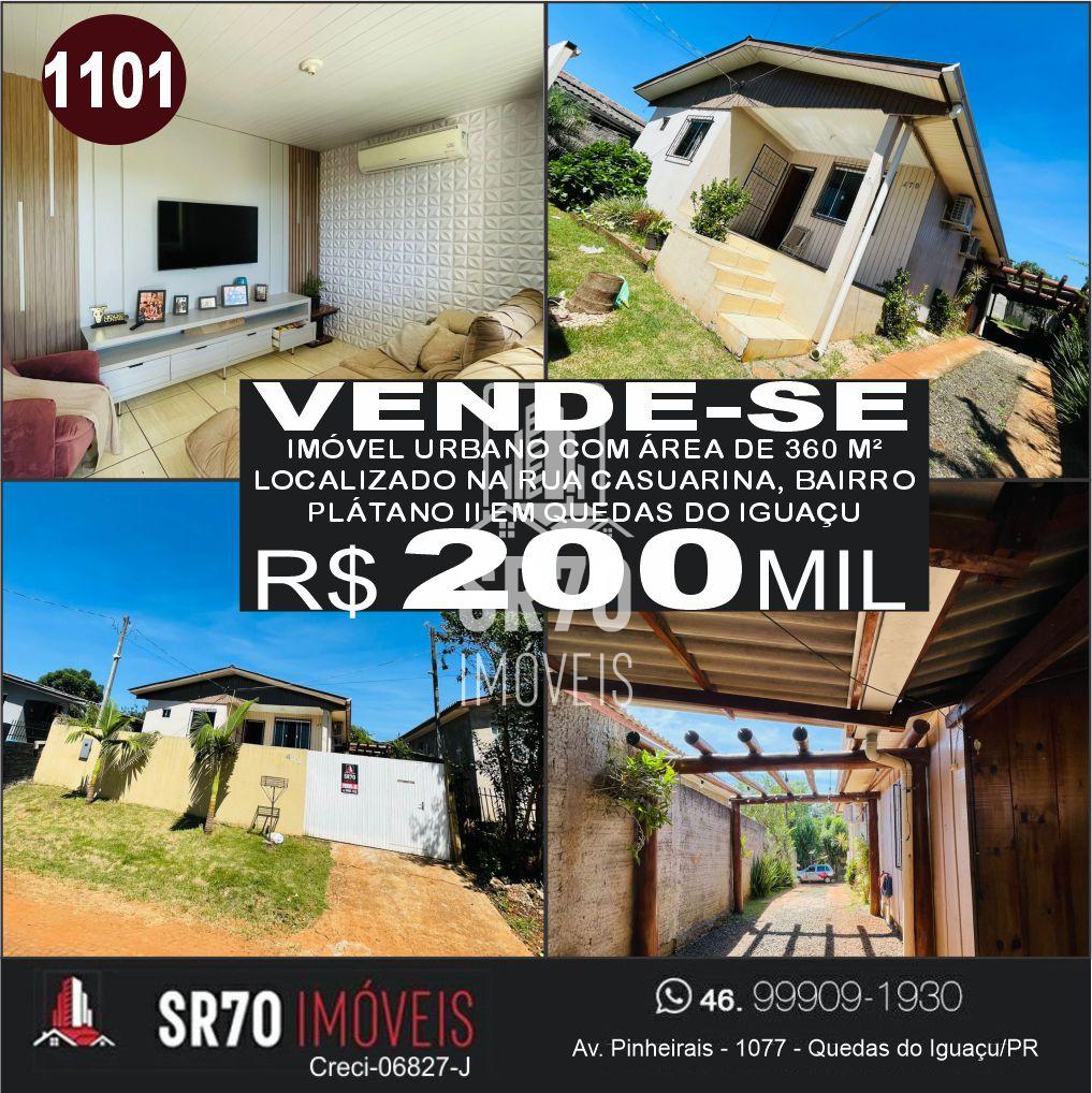 Vende-se im�vel com �rea total de 360 M , localizado no bairro Pl�tano II.