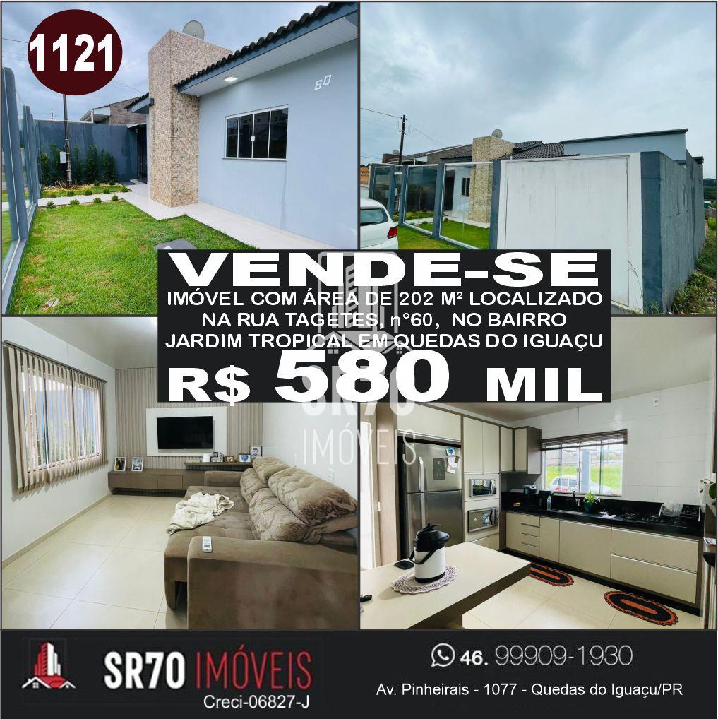 Casa com 2 dormit�rios � venda, JARDIM TROPICAL, QUEDAS DO IGUACU - PR