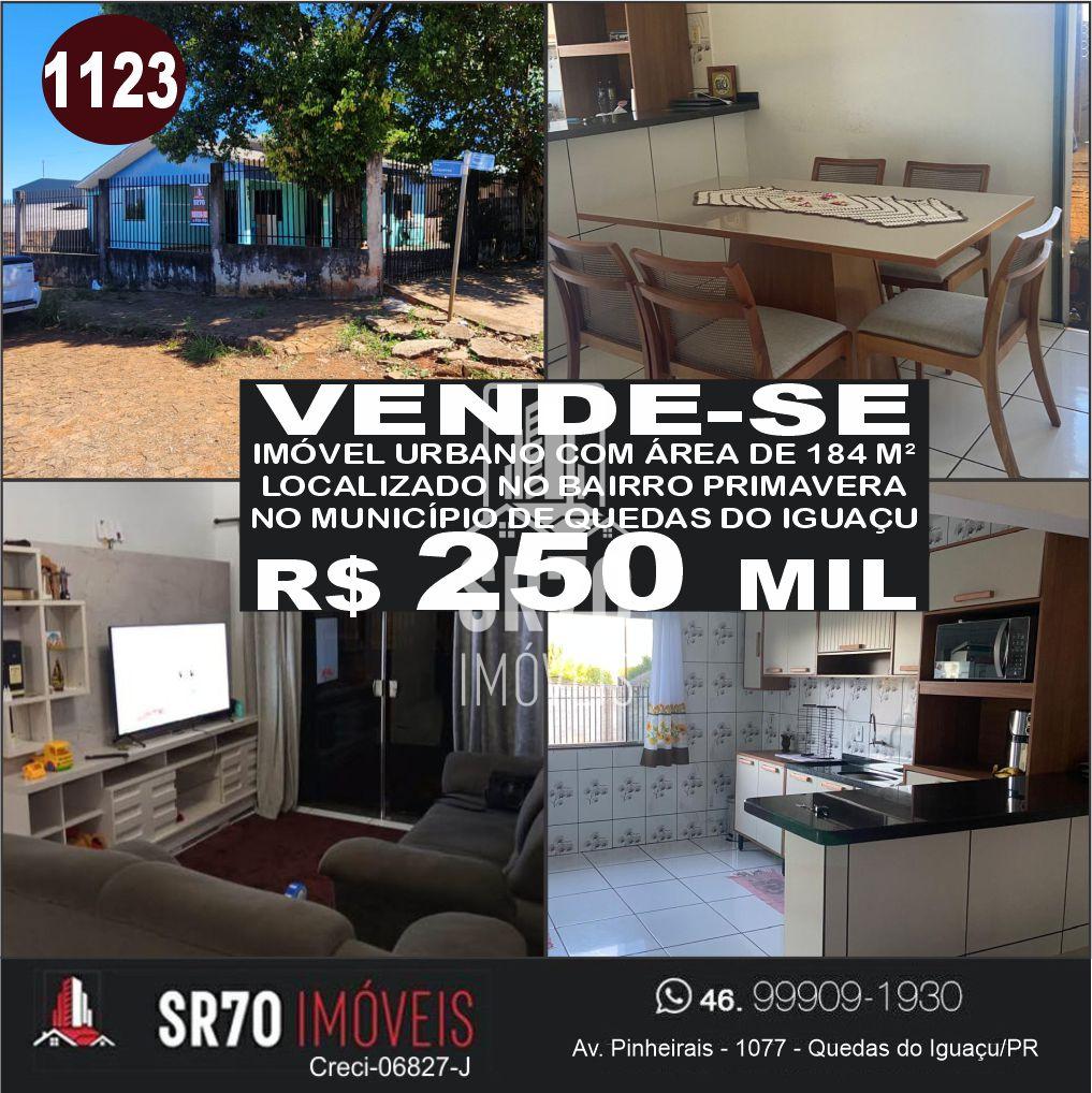 ??? IM�VEL URBANO � VENDA � BAIRRO PRIMAVERA EM QUEDAS DO IGUA�U