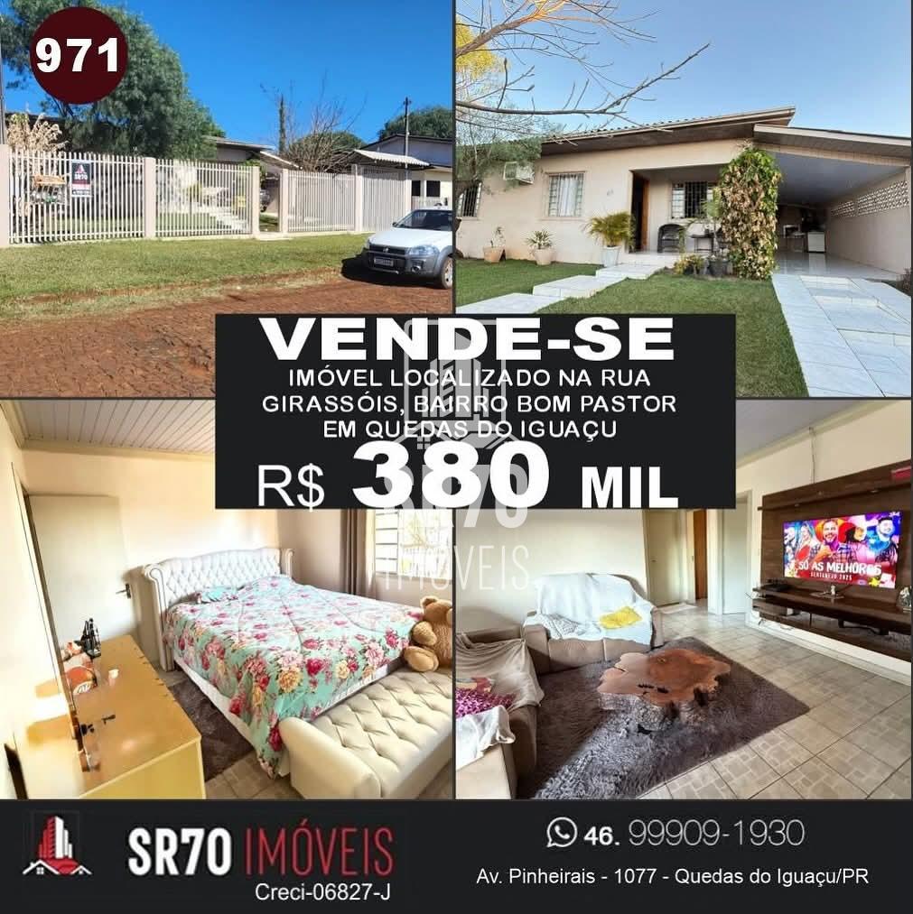 Casa com 3 dormit�rios � venda, BOM PASTOR, QUEDAS DO IGUACU - PR