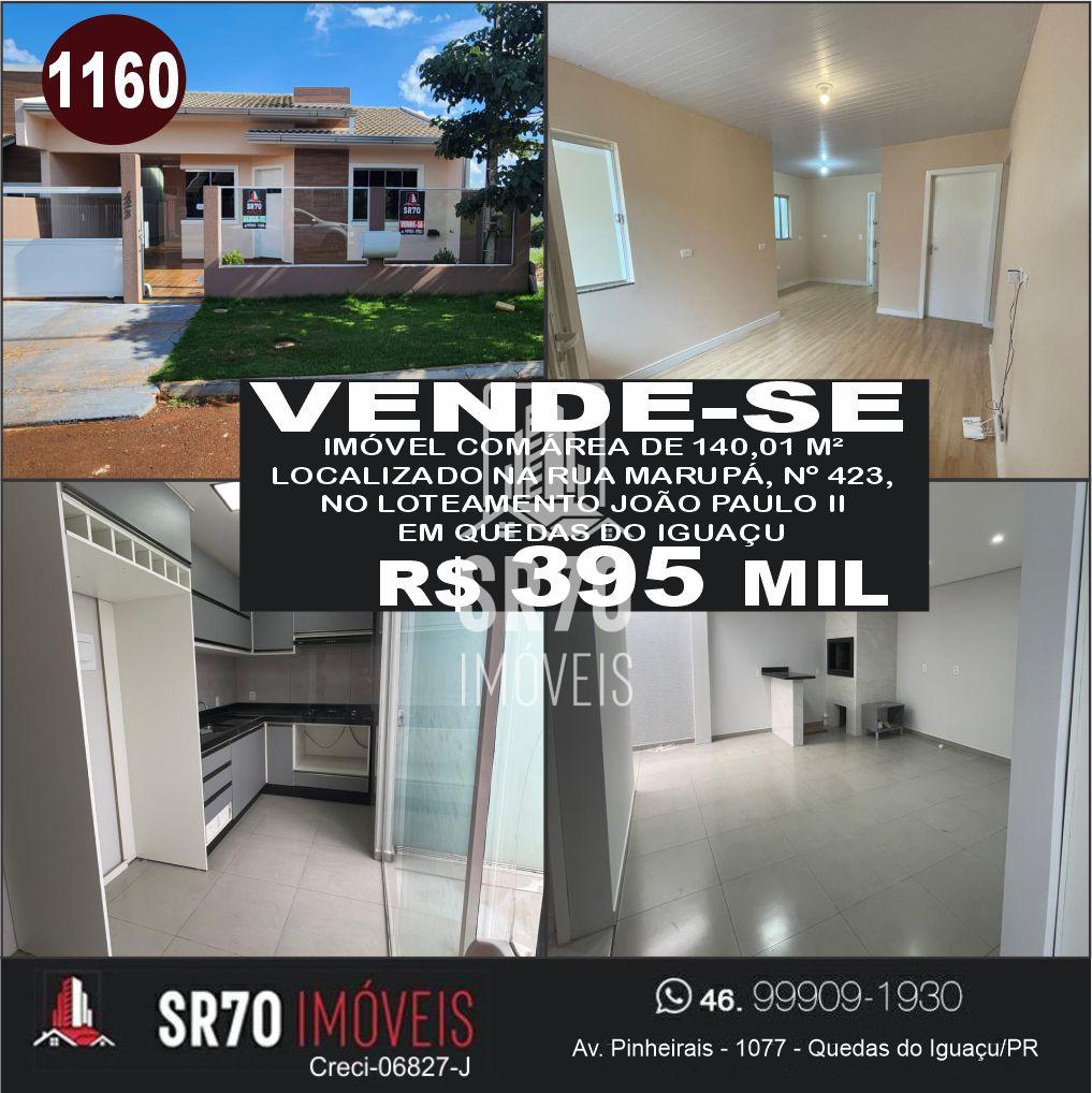 Casa com 2 dormit�rios � venda, JO�O PAULO, QUEDAS DO IGUACU - PR