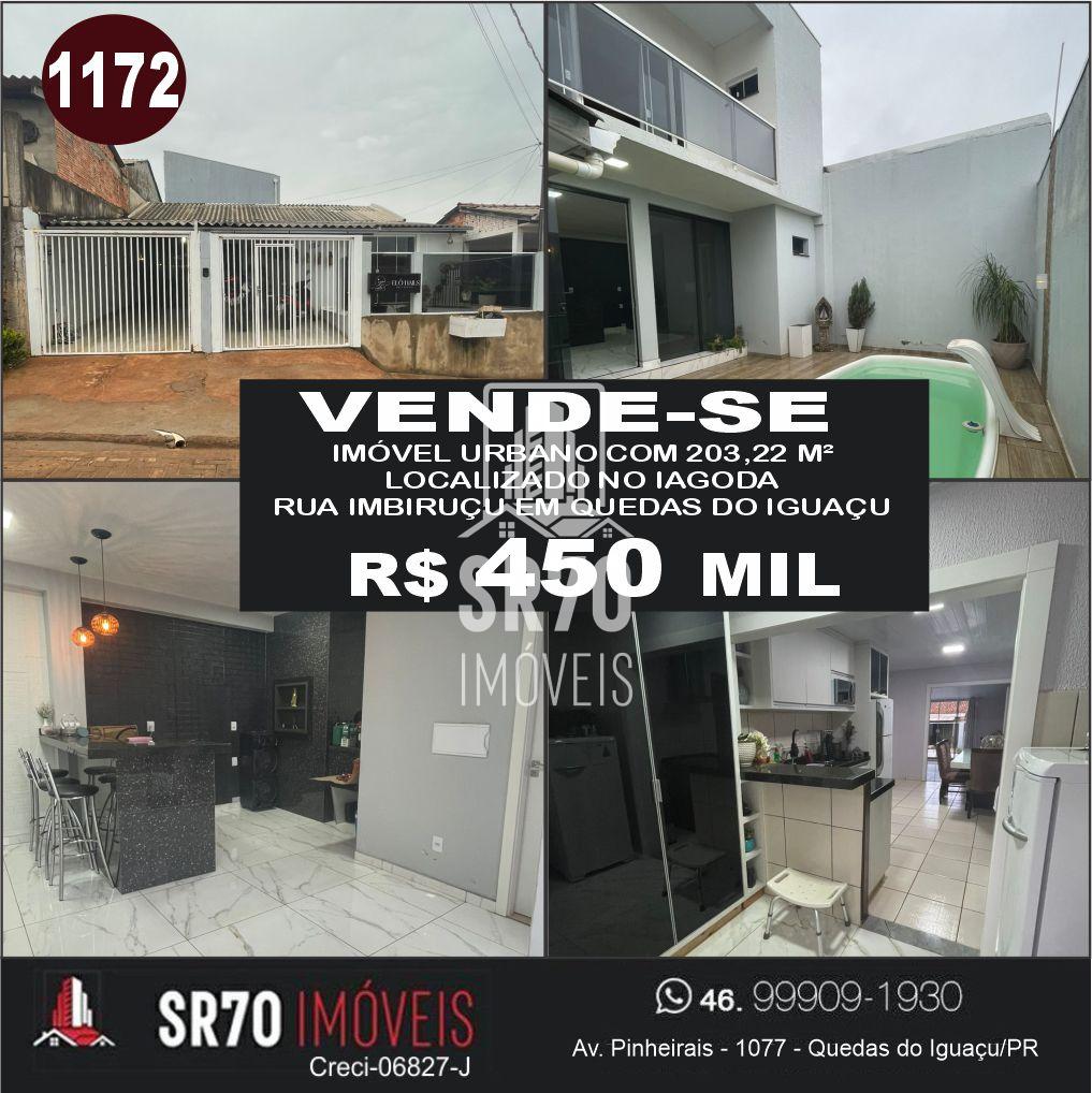 Casa com 3 dormit�rios � venda, Iagoda, QUEDAS DO IGUACU - PR