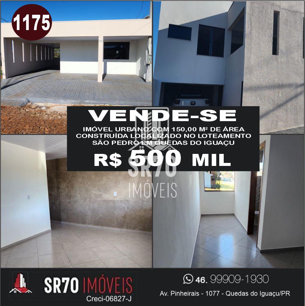 Casa com 2 dormit�rios � venda, S�O PEDRO, QUEDAS DO IGUACU - PR
